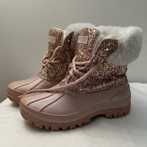 London Fog Glitter Sparkle Duck Boots- Gently used - Size 3